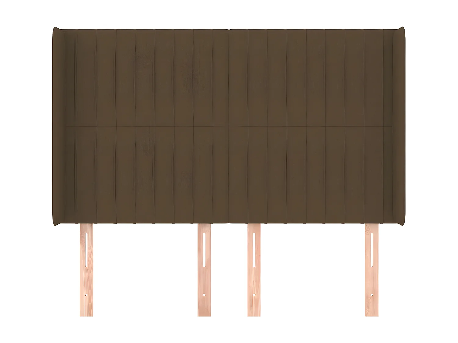 Kopfteil für Bett | Bett-Kopfteil mit Ohren Dunkelbraun 147x16x118/128 cm Stoff -MN957313