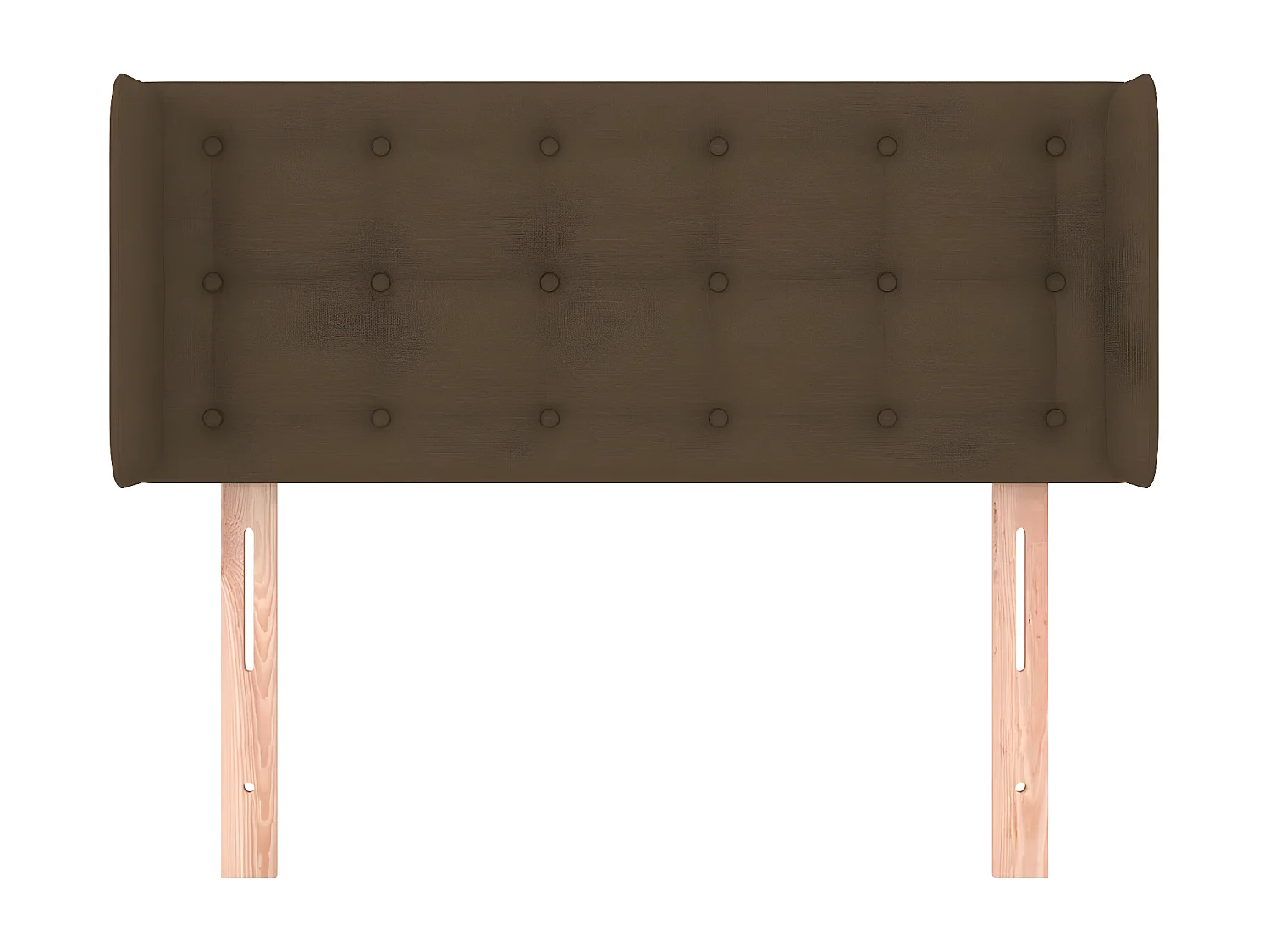 Kopfteil für Bett | Bett-Kopfteil mit Ohren Dunkelbraun 93x16x78/88 cm Stoff  -MN276170