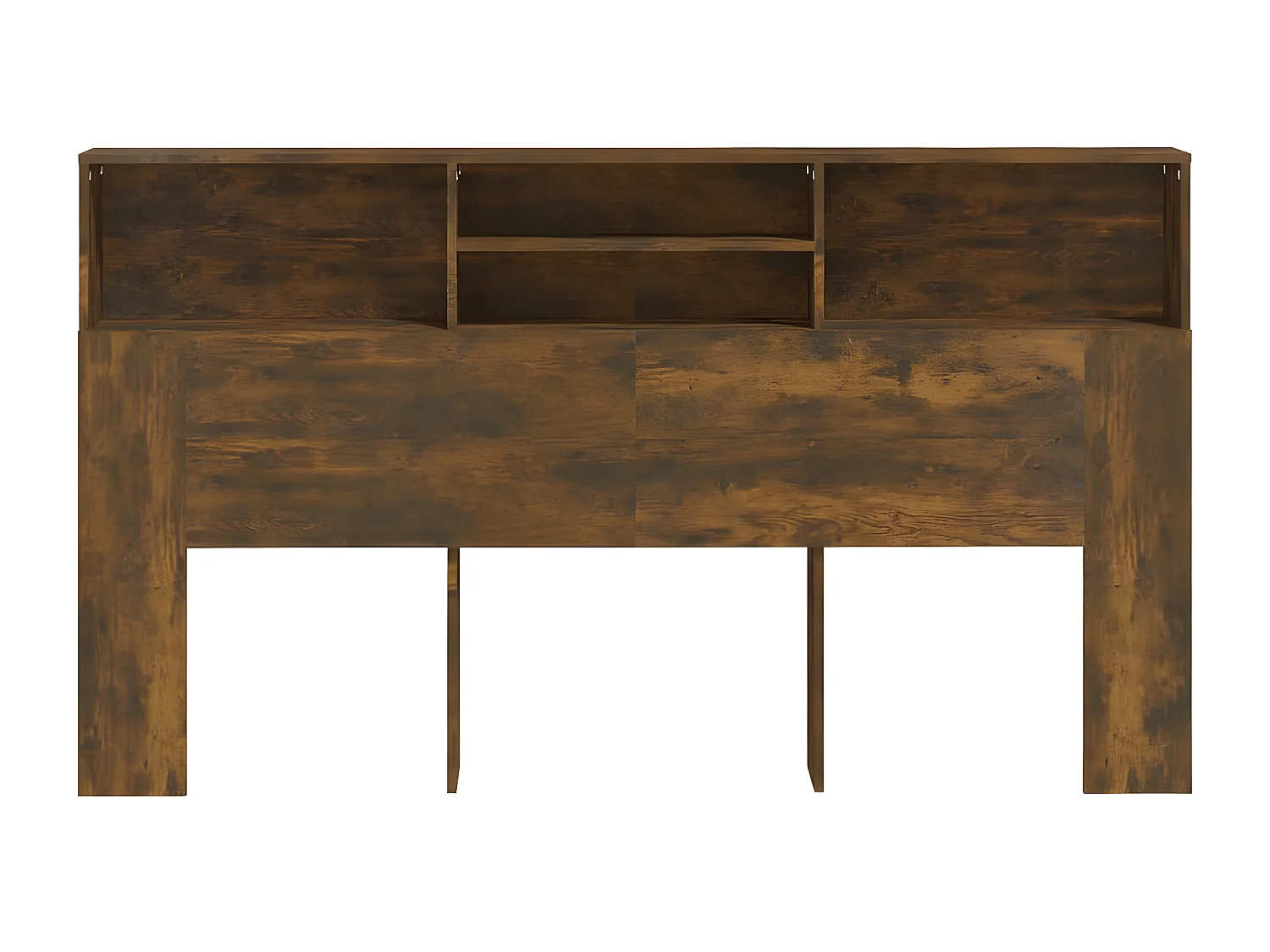 Kopfteil für Bett | Bett-Kopfteil mit Ablagen Räuchereiche 180x19x103,5 cm -MN642723