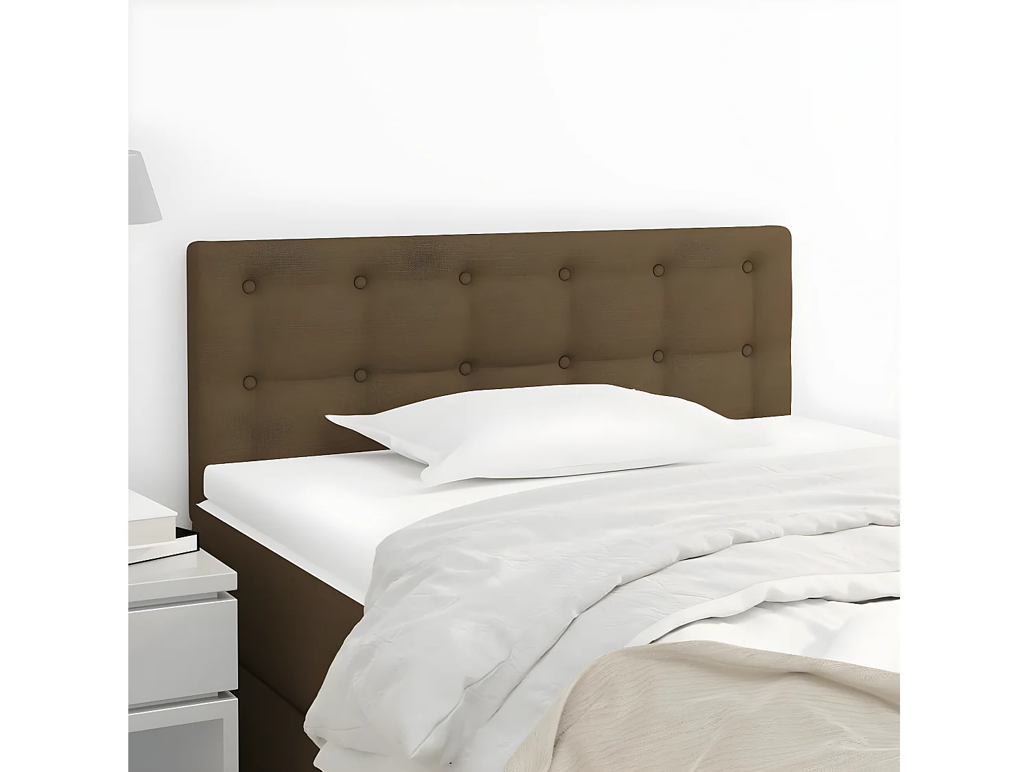 Kopfteil für Bett | Bett-Kopfteil Dunkelbraun 80x5x78/88 cm Stoff -MN945752