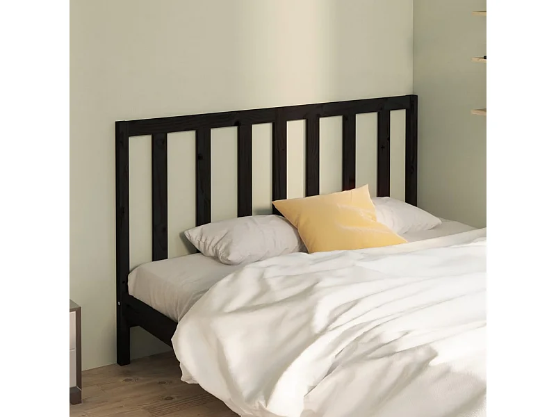 Kopfteil für Bett | Bett-Kopfteil Schwarz 166x4x100 cm Massivholz Kiefer -MN751581