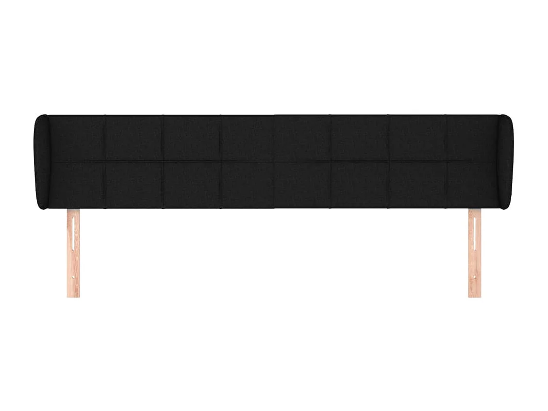 Kopfteil für Bett | Bett-Kopfteil mit Ohren Schwarz 203x23x78/88 cm Stoff -MN564478