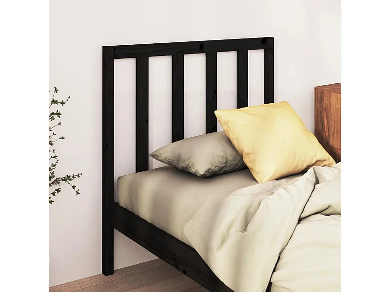 Kopfteil für Bett | Bett-Kopfteil Schwarz 96x4x100 cm Massivholz Kiefer -MN423172