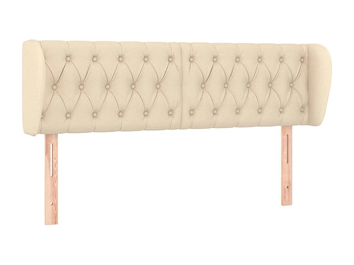 Kopfteil für Bett | Bett-Kopfteil mit Ohren Creme 147x23x78/88 cm Stoff -MN231473