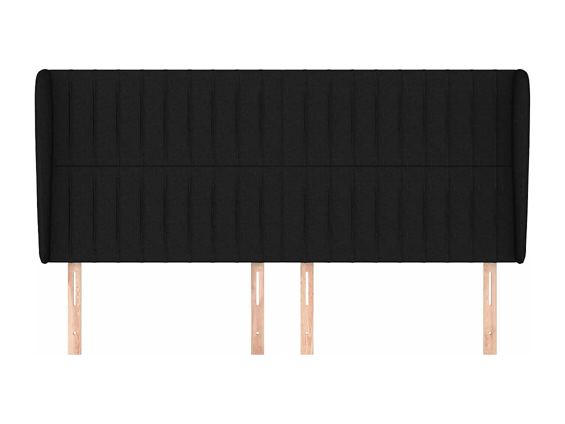 Kopfteil für Bett | Bett-Kopfteil mit Ohren Schwarz 163x23x118/128 cm Stoff -MN281438