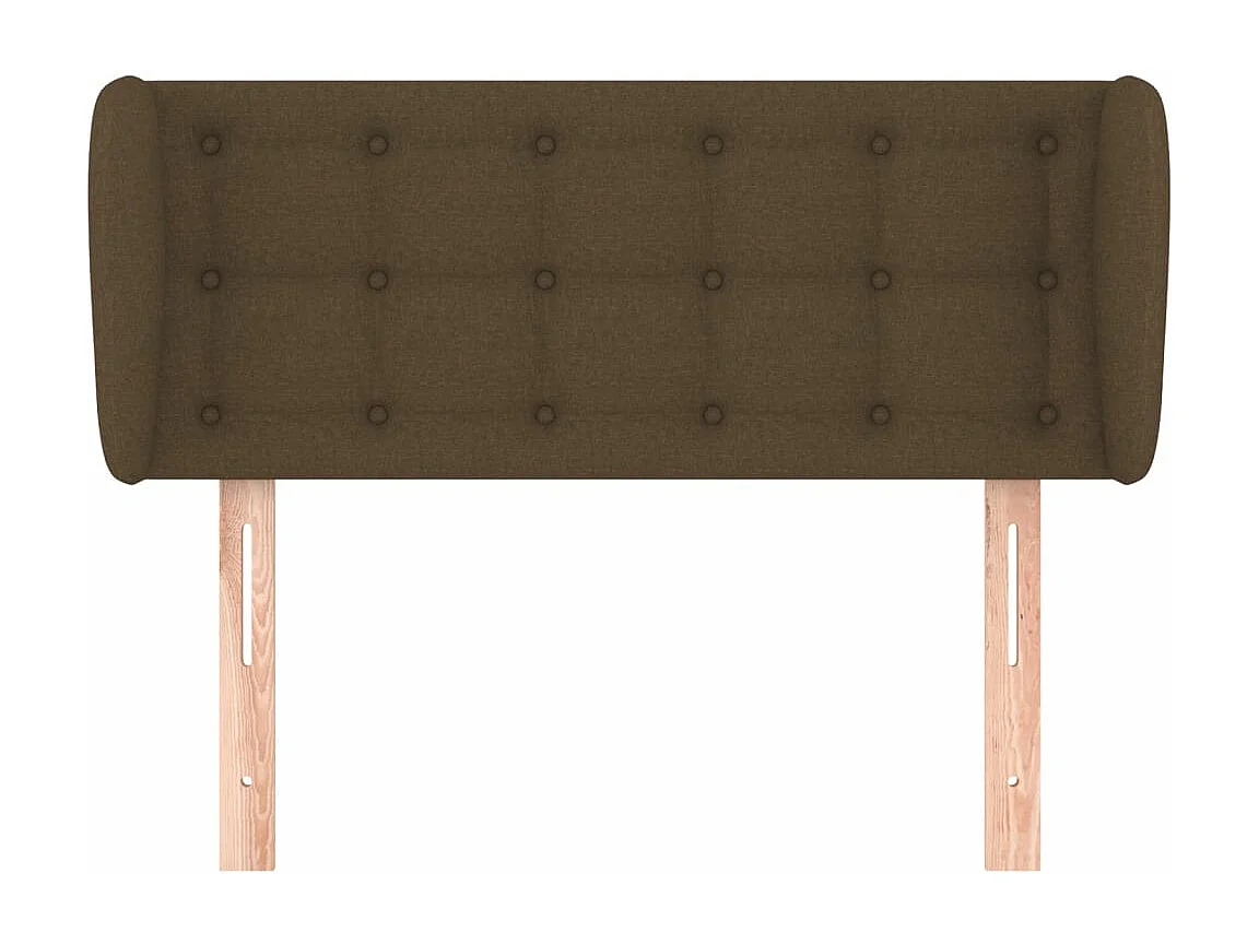 Kopfteil für Bett | Bett-Kopfteil mit Ohren Dunkelbraun 93x23x78/88 cm Stoff -MN916833