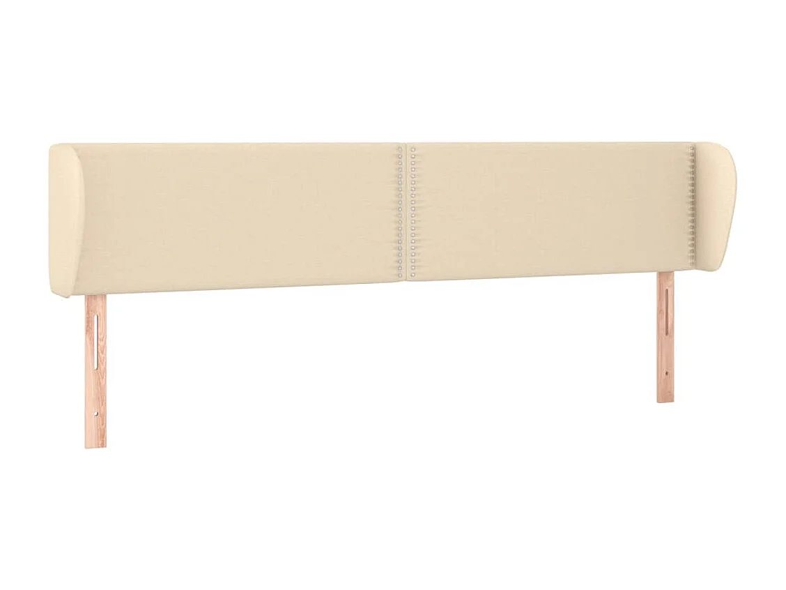Kopfteil für Bett | Bett-Kopfteil mit Ohren Creme 183x23x78/88 cm Stoff -MN783674