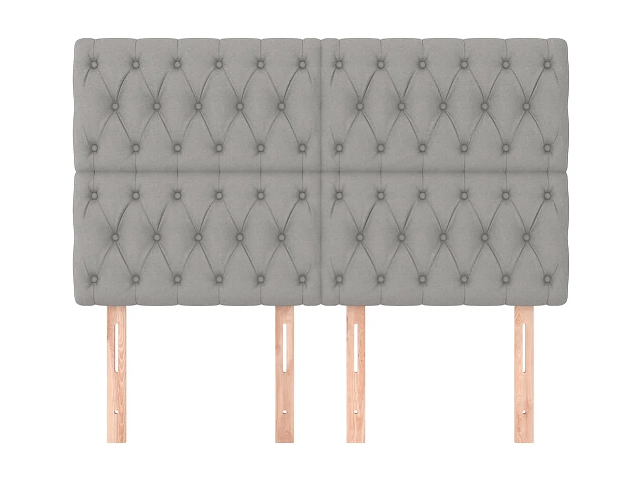 4er Kopfteil für Bett | Bett-Kopfteile Hellgrau 72x7x78/88 cm Stoff -MN459239