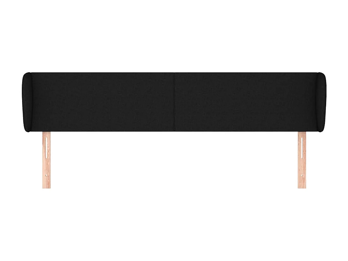 Kopfteil für Bett | Bett-Kopfteil mit Ohren Schwarz 203x23x78/88 cm Stoff -MN839870