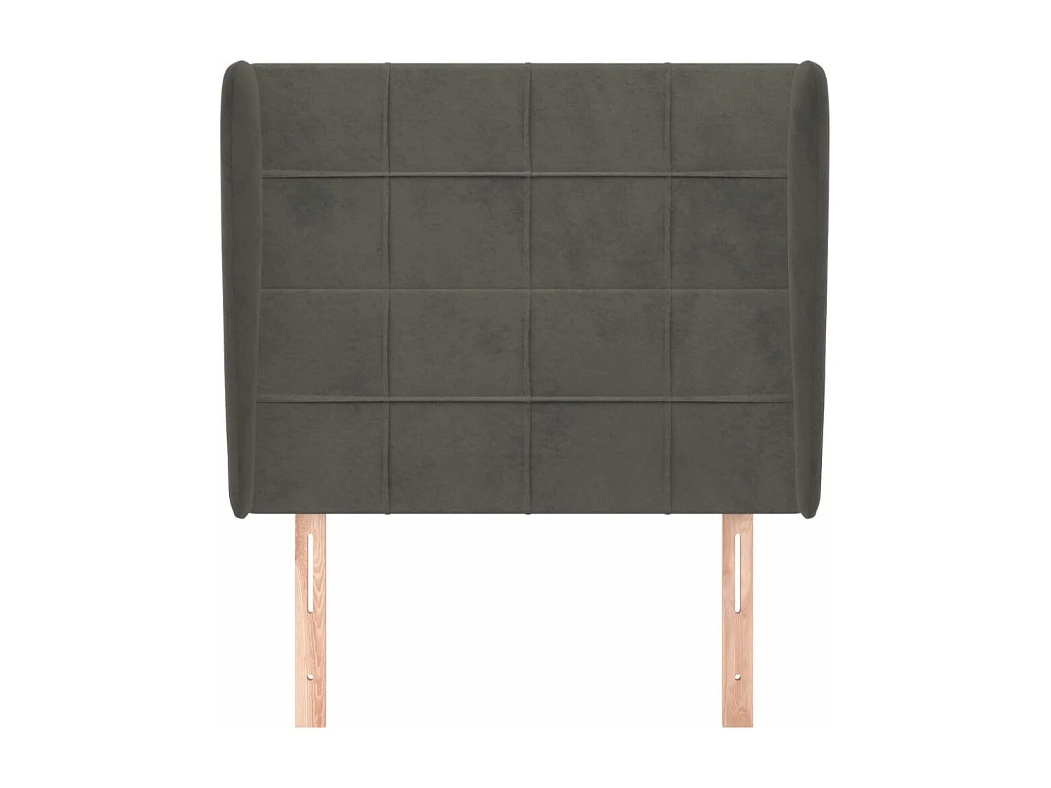 Kopfteil für Bett | Bett-Kopfteil mit Ohren Dunkelgrau 103x23x118/128 cm Samt -MN872098