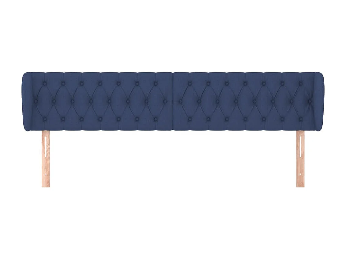 Kopfteil für Bett | Bett-Kopfteil mit Ohren Blau 183x23x78/88 cm Stoff -MN445119