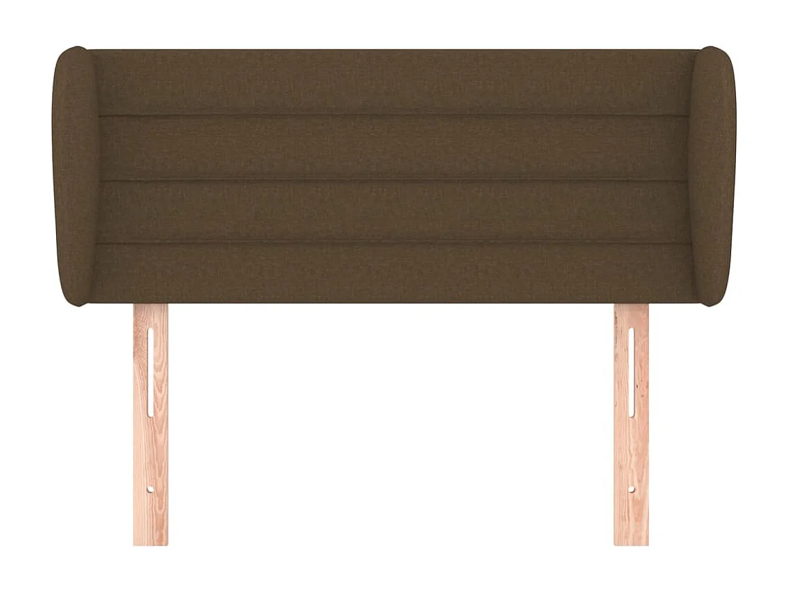 Kopfteil für Bett | Bett-Kopfteil mit Ohren Dunkelbraun 93x23x78/88 cm Stoff -MN579382