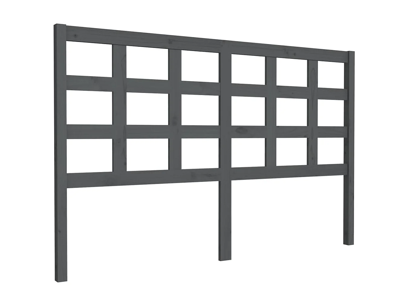 Kopfteil für Bett | Bett-Kopfteil Grau 156x4x100 cm Massivholz Kiefer -MN486103