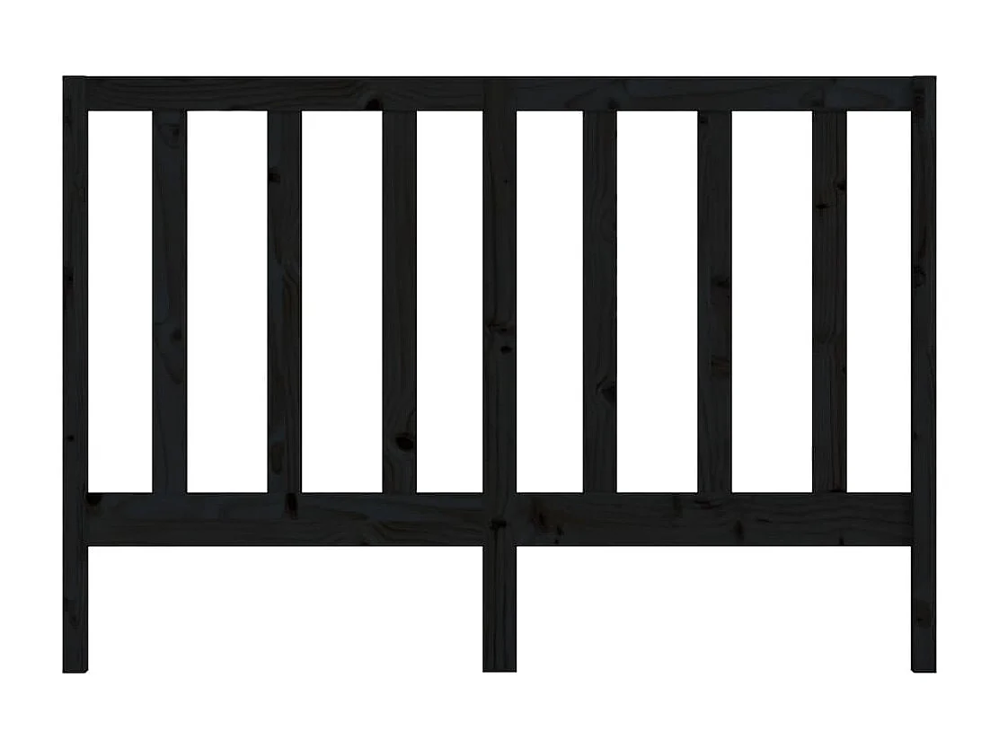 Kopfteil für Bett | Bett-Kopfteil Schwarz 156x4x100 cm Massivholz Kiefer -MN540131