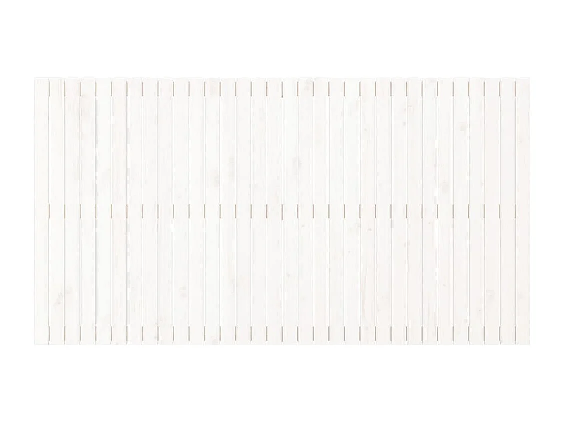 Wand-Kopfteil für Bett | Bett-Kopfteil Weiß 204x3x110 cm Massivholz Kiefer -MN175295
