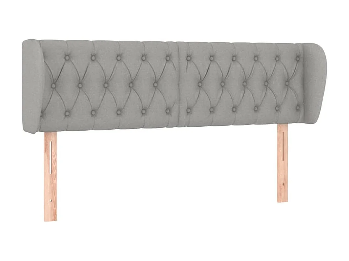 Kopfteil für Bett | Bett-Kopfteil mit Ohren Hellgrau 163x23x78/88 cm Stoff -MN789175