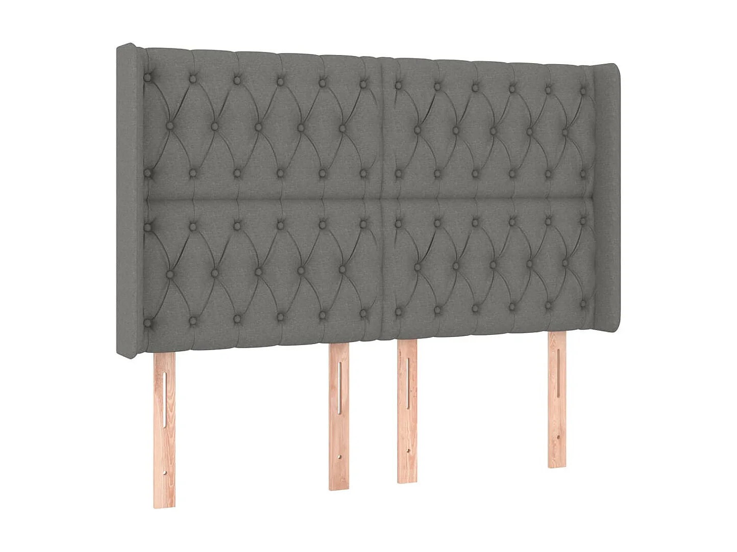 Kopfteil für Bett | Bett-Kopfteil mit Ohren Dunkelgrau 163x16x118/128 cm Stoff -MN983210