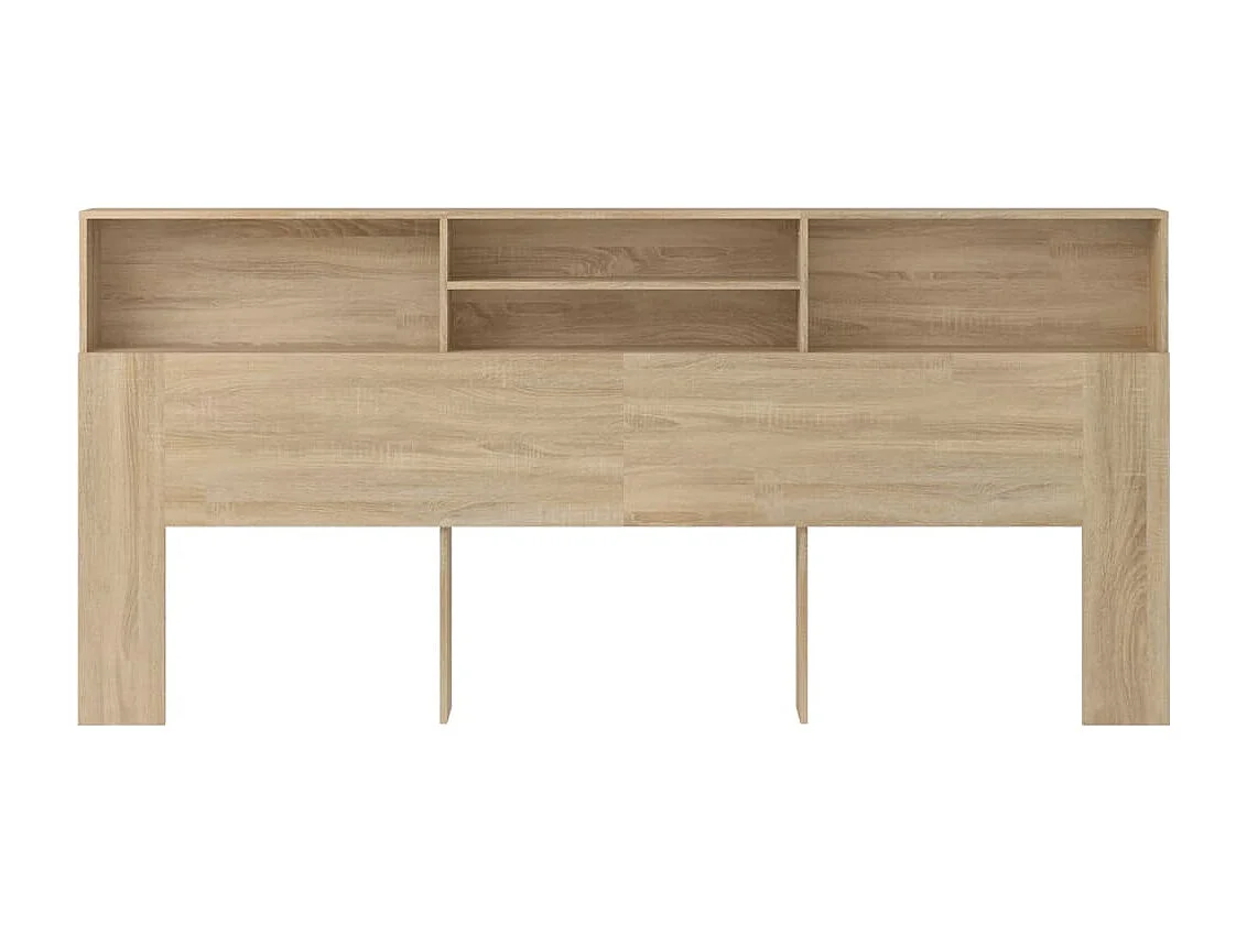 Kopfteil für Bett | Bett-Kopfteil mit Ablagen Sonoma-Eiche 220x19x103,5 cm -MN404400