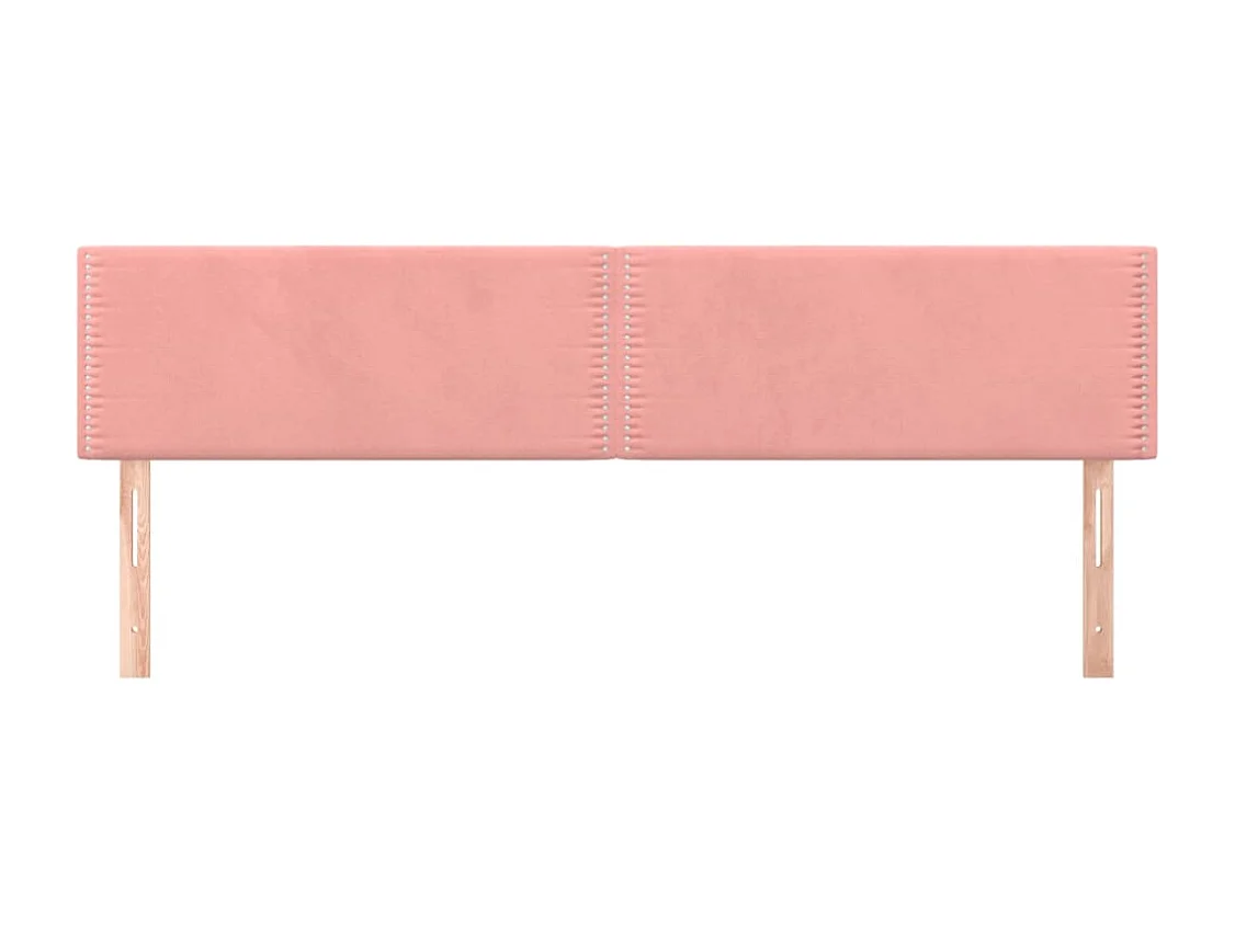2er Kopfteil für Bett | Bett-Kopfteile Rosa 100x5x78/88 cm Samt -MN741336