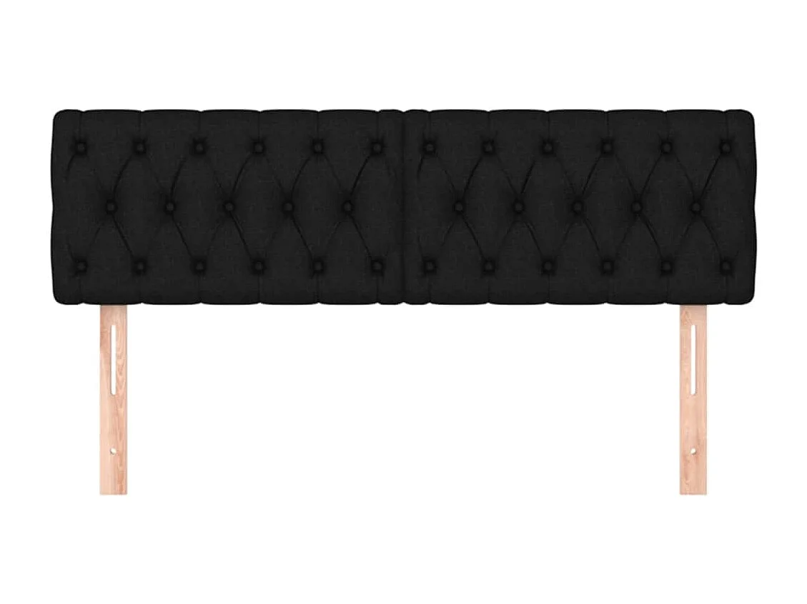 2er Kopfteil für Bett | Bett-Kopfteile Schwarz 72x7x78/88 cm Stoff -MN366854