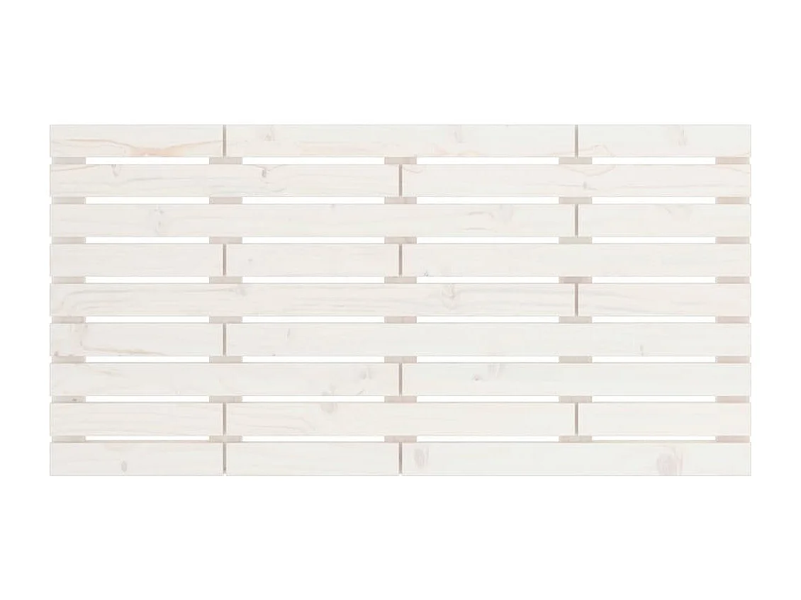 Wand-Kopfteil für Bett | Bett-Kopfteil Weiß 146x3x63 cm Massivholz Kiefer -MN730989