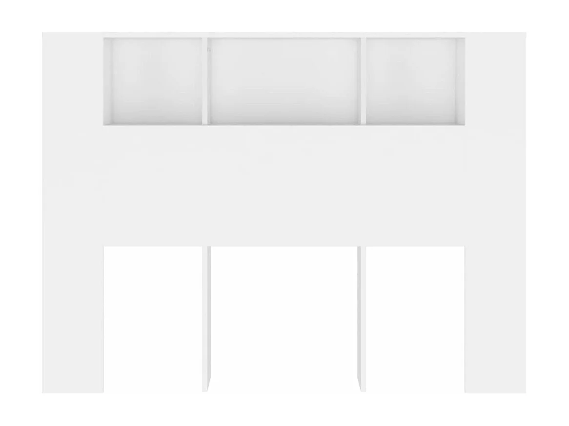 Kopfteil für Bett | Bett-Kopfteil mit Ablagen Weiß 140x18,5x104,5 cm -MN586102