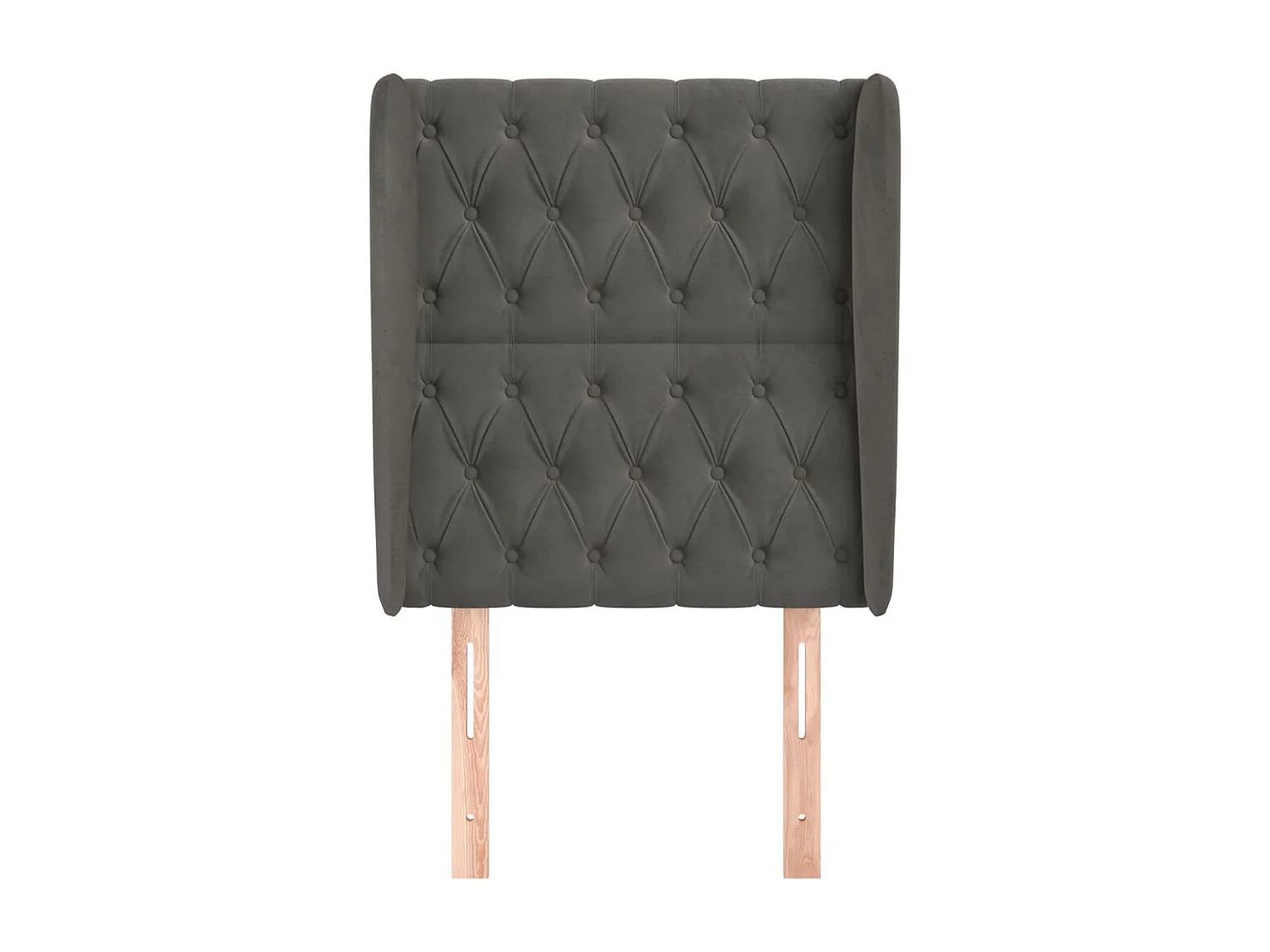 Kopfteil für Bett | Bett-Kopfteil mit Ohren Dunkelgrau 83x23x118/128 cm Samt -MN796201