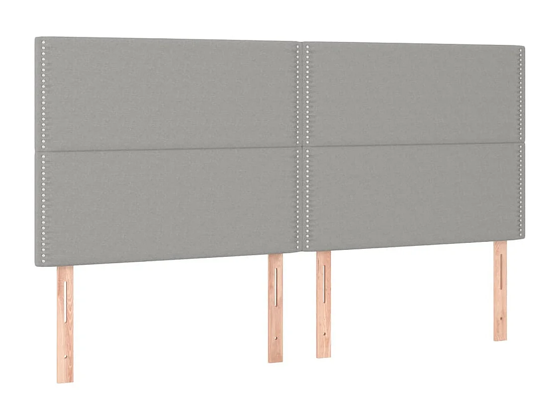LED - Kopfteil für Bett | Bett-Kopfteil Hellgrau 180x5x118/128 cm Stoff -MN948308