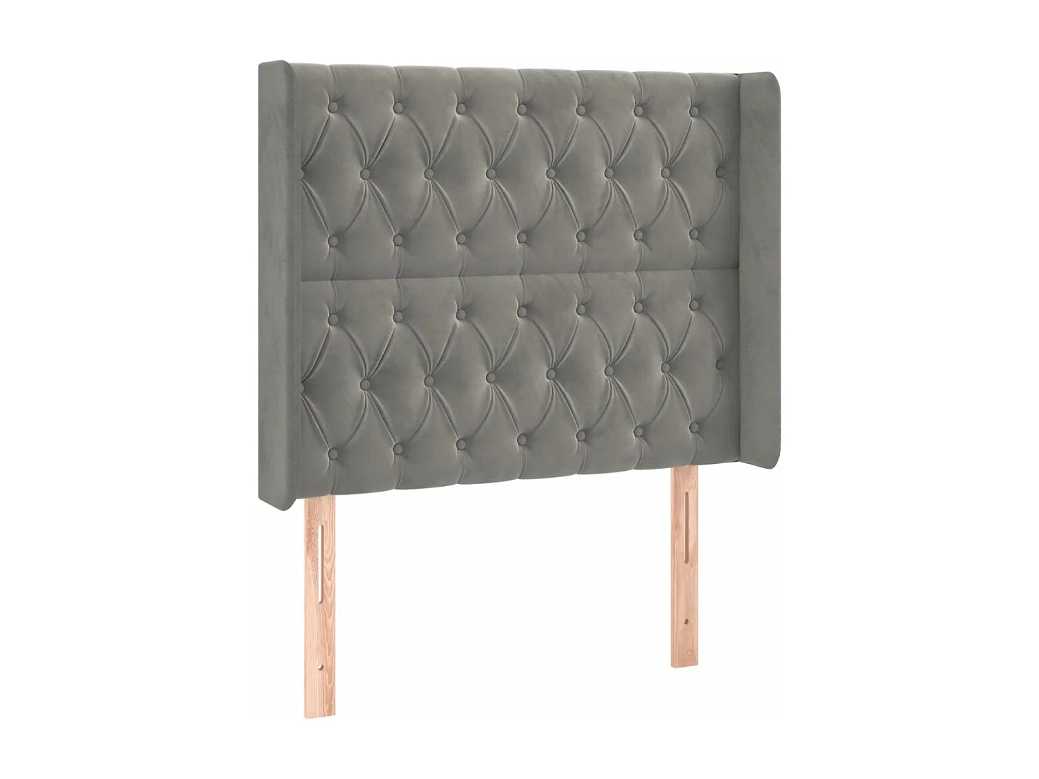 LED - Kopfteil für Bett | Bett-Kopfteil Hellgrau 103x16x118/128 cm Samt -MN807638