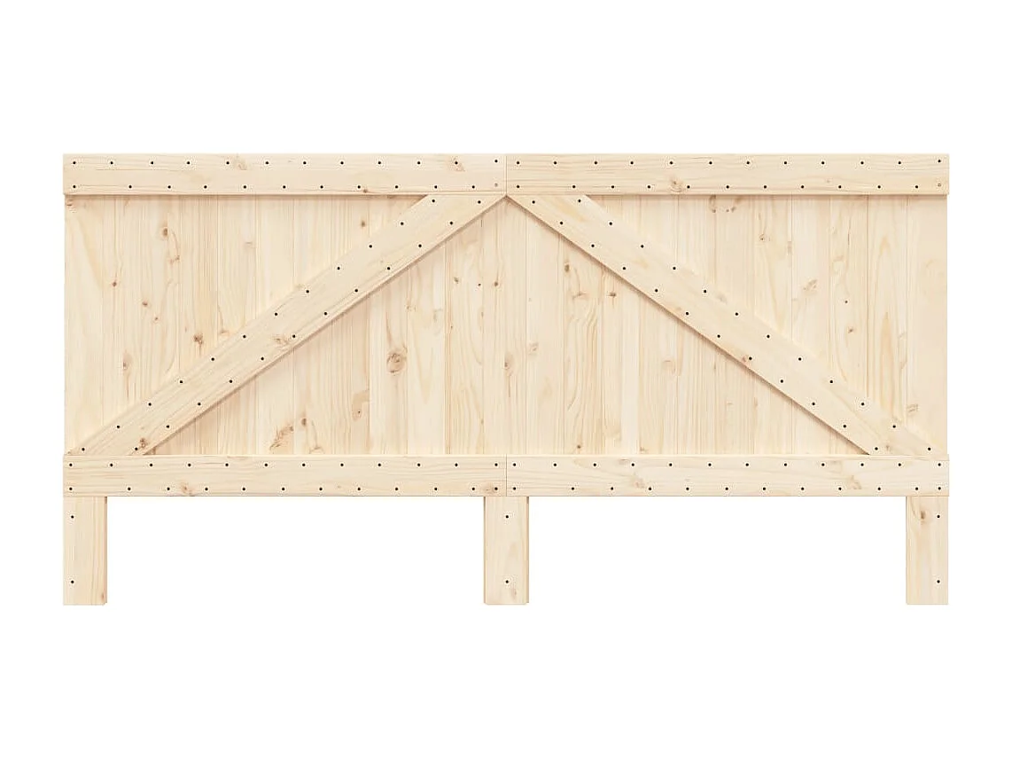 Kopfteil für Bett | Bett-Kopfteil 200x104 cm Massivholz Kiefer -MN839690