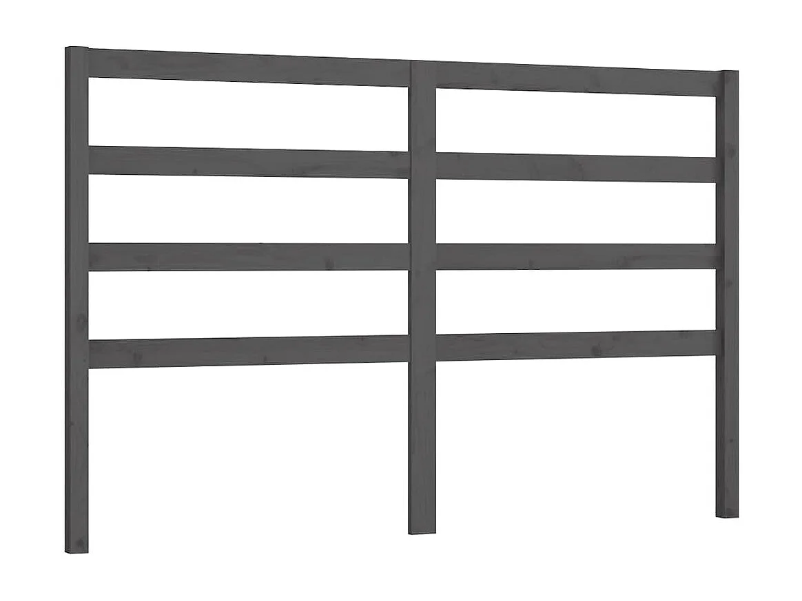 Kopfteil für Bett | Bett-Kopfteil Grau 146x4x100 cm Massivholz Kiefer -MN625077