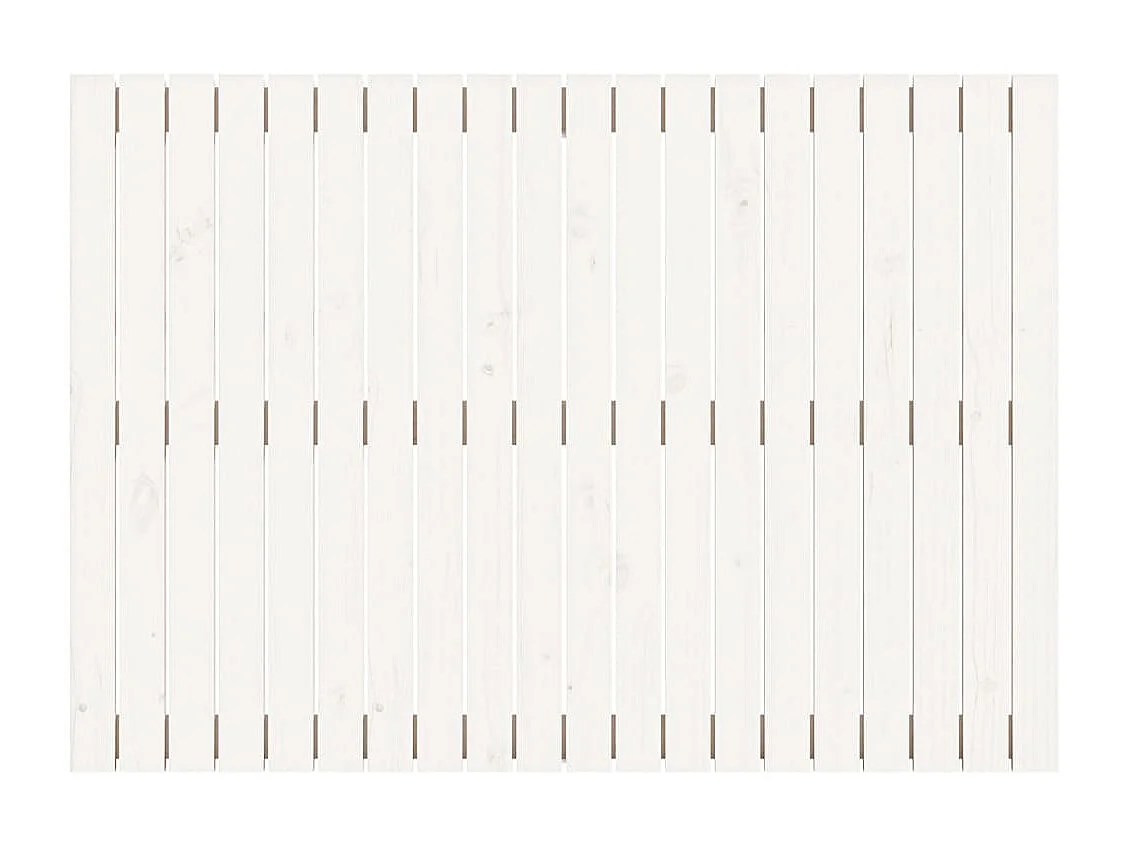 Wand-Kopfteil für Bett | Bett-Kopfteil Weiß 127,5x3x90 cm Massivholz Kiefer -MN128543