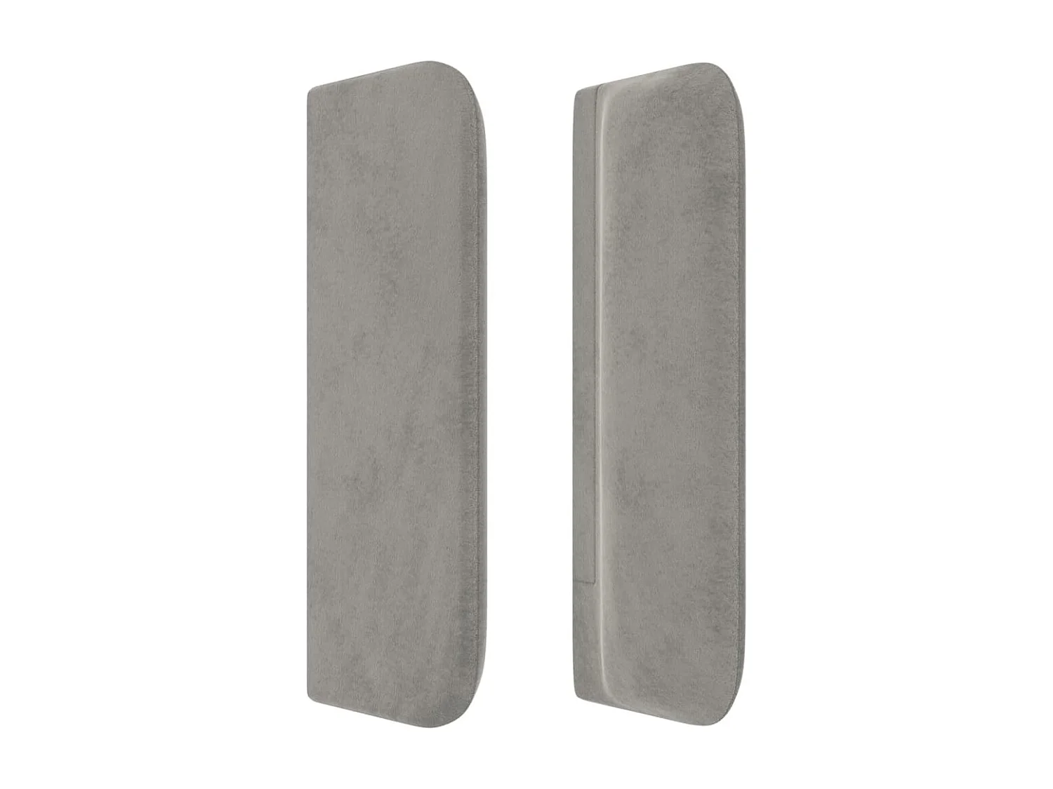 Kopfteil für Bett | Bett-Kopfteil mit Ohren Hellgrau 203x16x78/88 cm Samt -MN754357