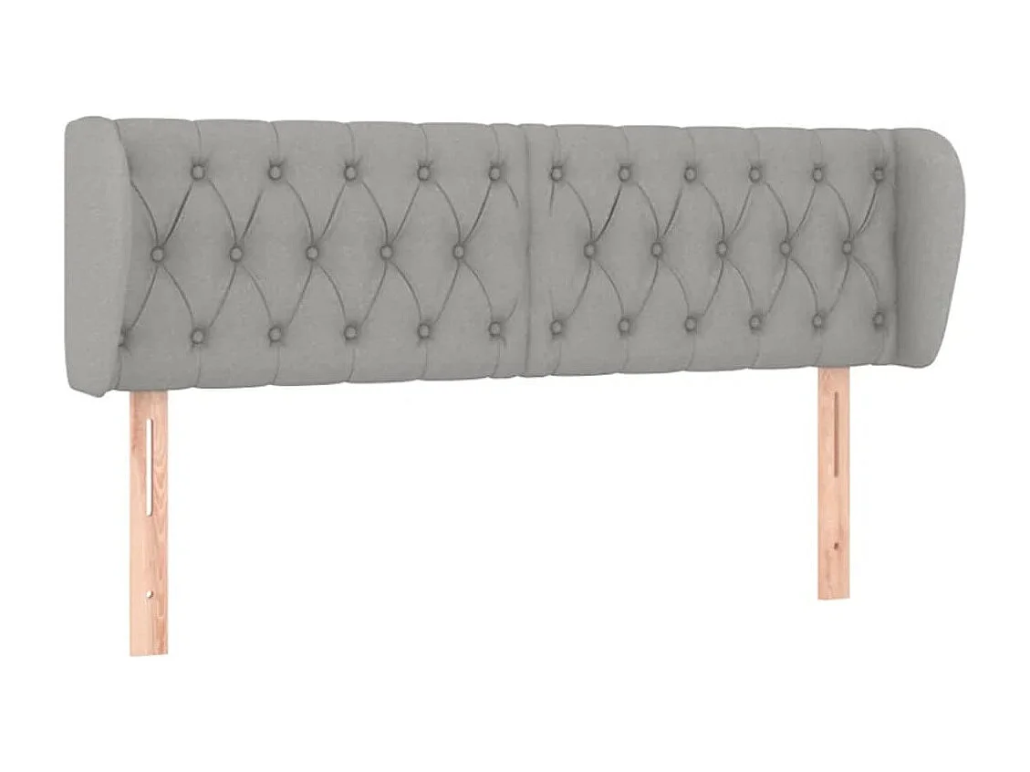 Kopfteil für Bett | Bett-Kopfteil mit Ohren Hellgrau 147x23x78/88 cm Stoff -MN616172