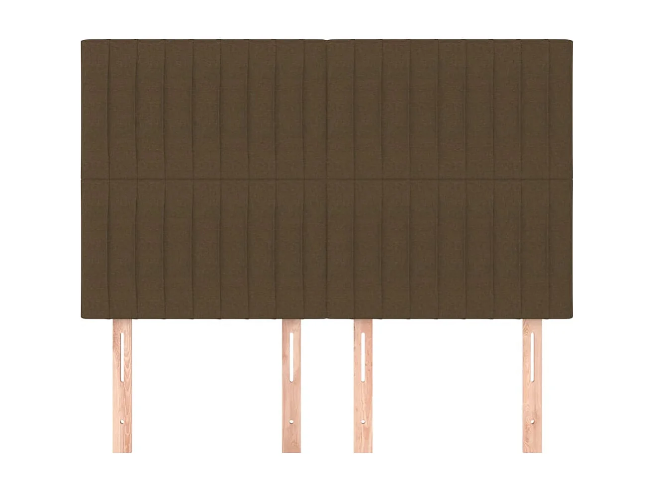 4er Kopfteil für Bett | Bett-Kopfteile Dunkelbraun 72x5x78/88 cm Stoff -MN742919