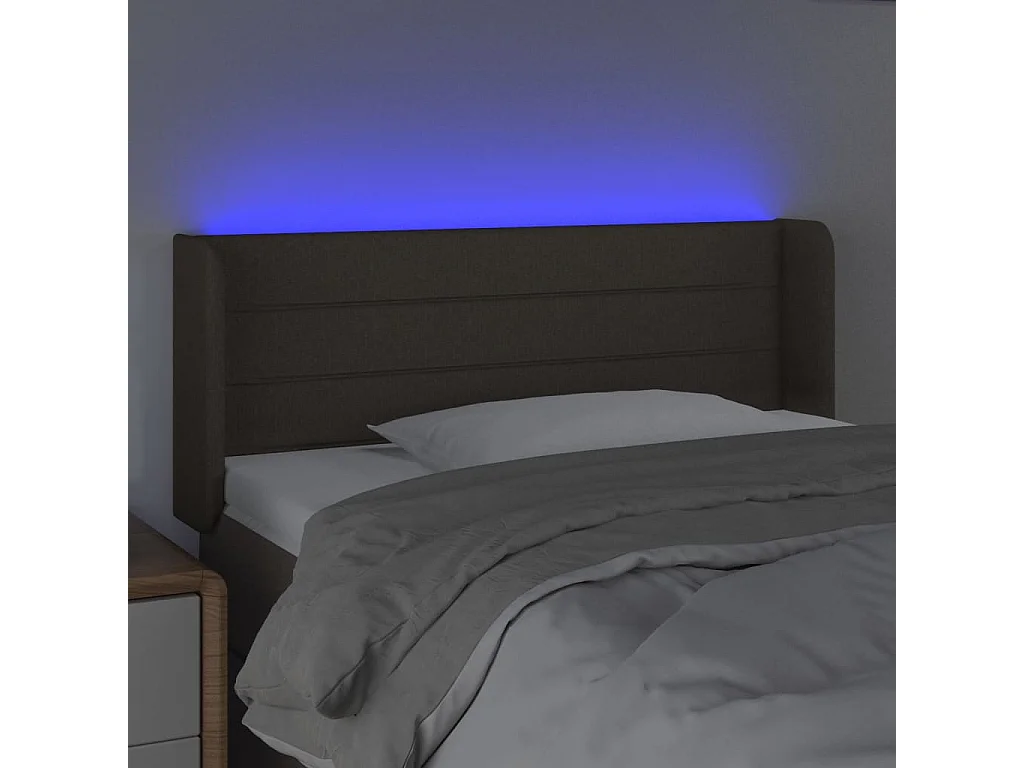 LED - Kopfteil für Bett | Bett-Kopfteil Taupe 83x16x78/88 cm Stoff -MN317678