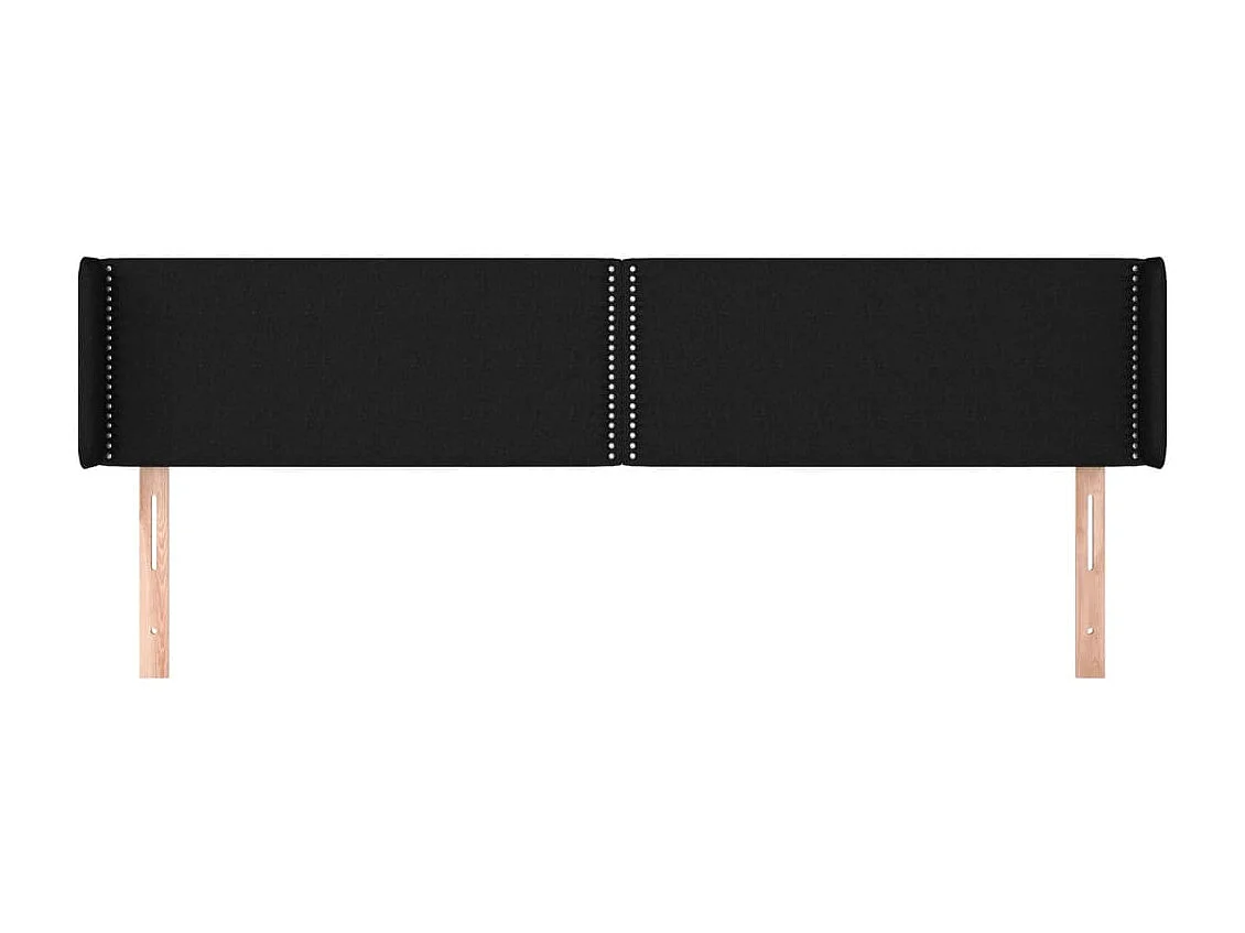 Kopfteil für Bett | Bett-Kopfteil mit Ohren Schwarz 183x16x78/88 cm Stoff -MN199352