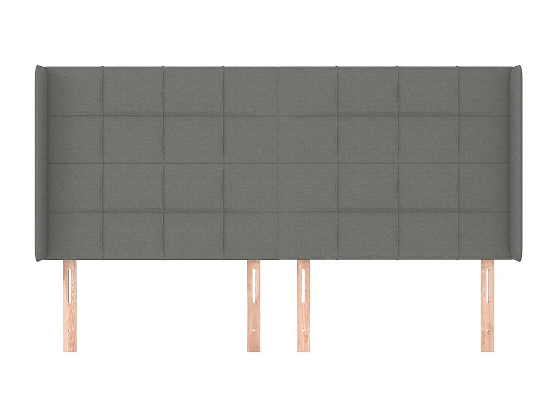Kopfteil für Bett | Bett-Kopfteil mit Ohren Dunkelgrau 163x16x118/128 cm Stoff -MN682434