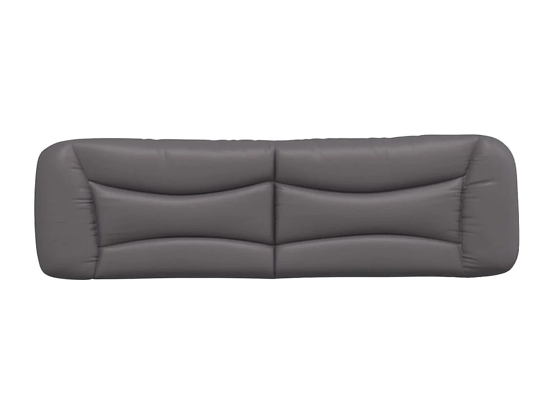 Kopfteil für Bett | Bett-Kopfteil-Kissen Grau 180 cm Kunstleder -MN659949