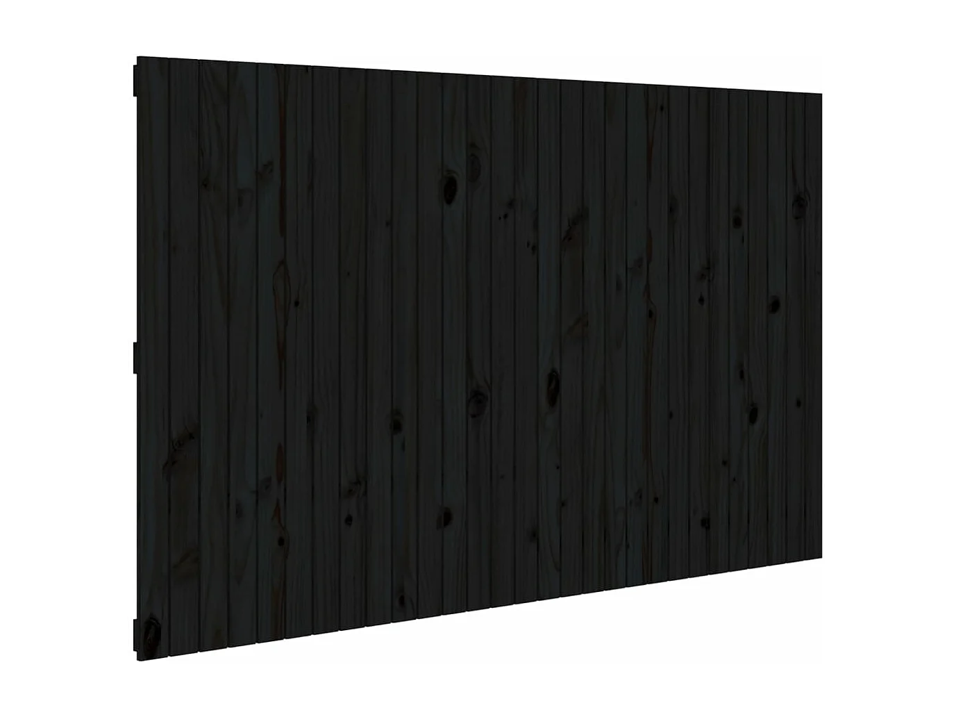 Wand-Kopfteil für Bett | Bett-Kopfteil Schwarz 185x3x110 cm Massivholz Kiefer -MN862978