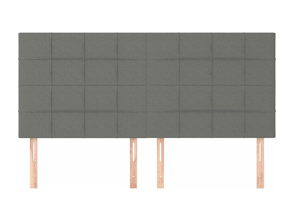 4er Kopfteil für Bett | Bett-Kopfteile Dunkelgrau 80x5x78/88 cm Stoff -MN723169