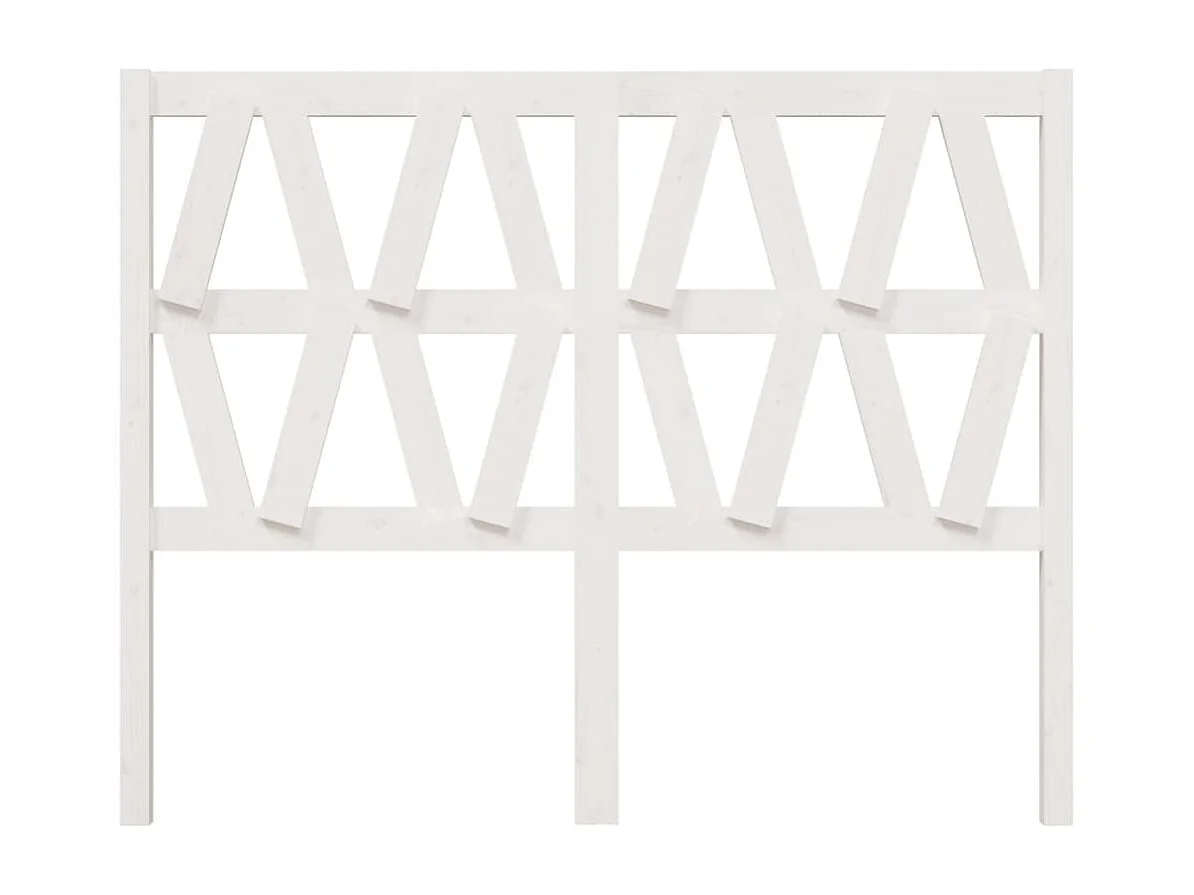 Kopfteil für Bett | Bett-Kopfteil Weiß 126x4x100 cm Massivholz Kiefer -MN741698