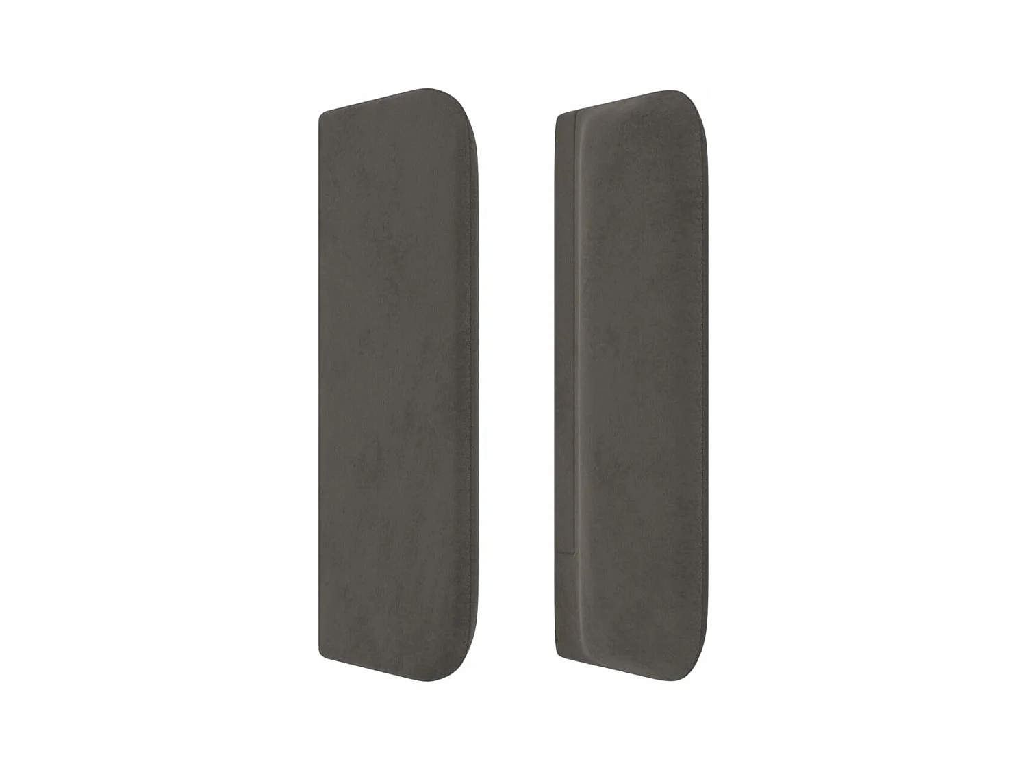 Kopfteil für Bett | Bett-Kopfteil mit Ohren Dunkelgrau 163x16x78/88 cm Samt -MN792321