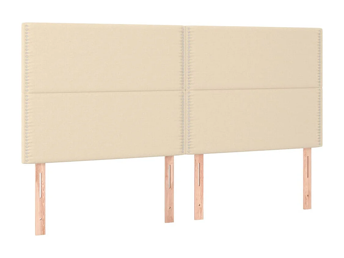 4er Kopfteil für Bett | Bett-Kopfteile Creme 90x5x78/88 cm Stoff -MN765662