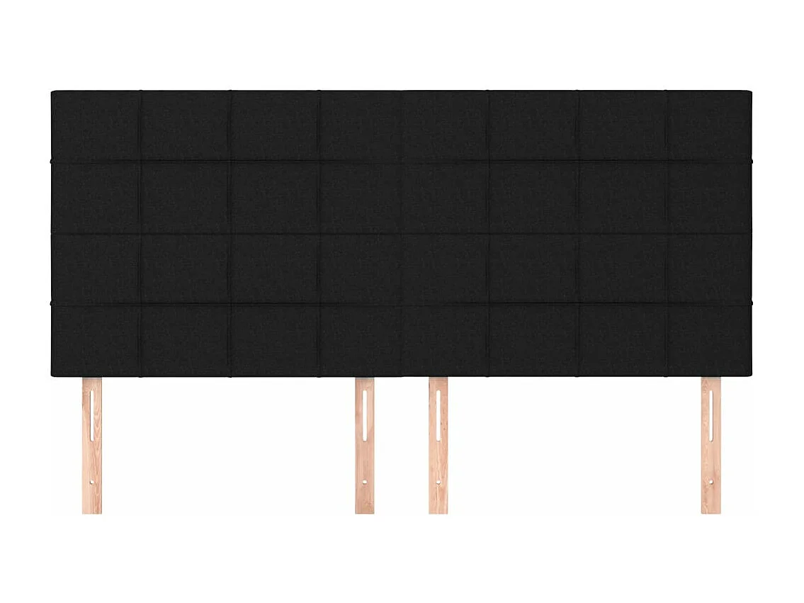 4er Kopfteil für Bett | Bett-Kopfteile Schwarz 90x5x78/88 cm Stoff -MN518821