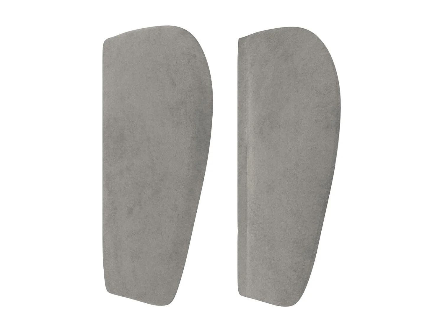 Kopfteil für Bett | Bett-Kopfteil mit Ohren Hellgrau 203x23x78/88 cm Samt -MN407606