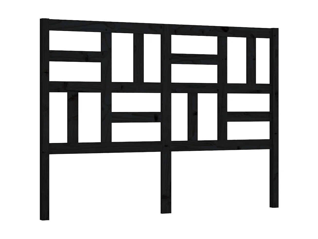 Kopfteil für Bett | Bett-Kopfteil Schwarz 126x4x104 cm Massivholz Kiefer -MN515617