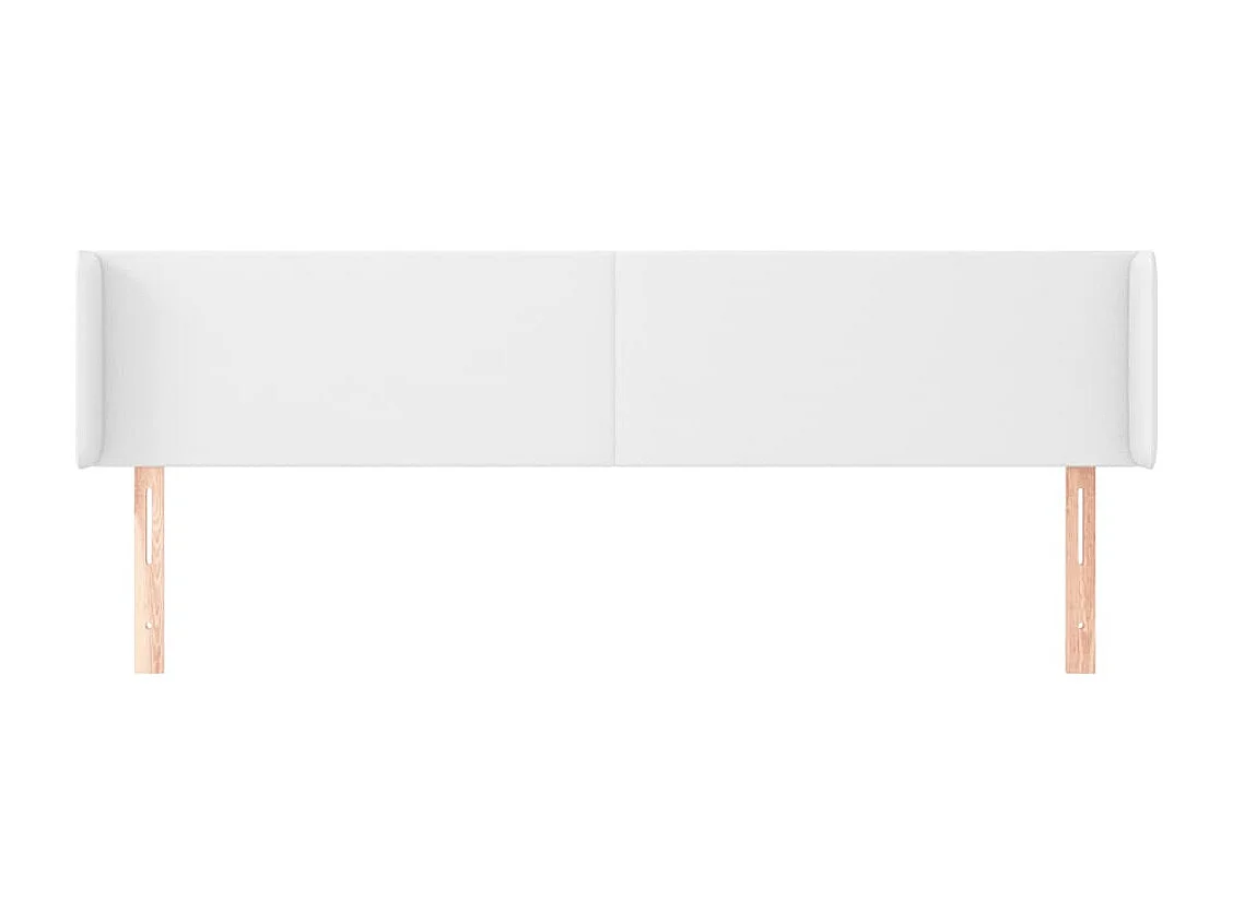 Kopfteil für Bett | Bett-Kopfteil mit Ohren Weiß 183x16x78/88 cm Kunstleder -MN302457