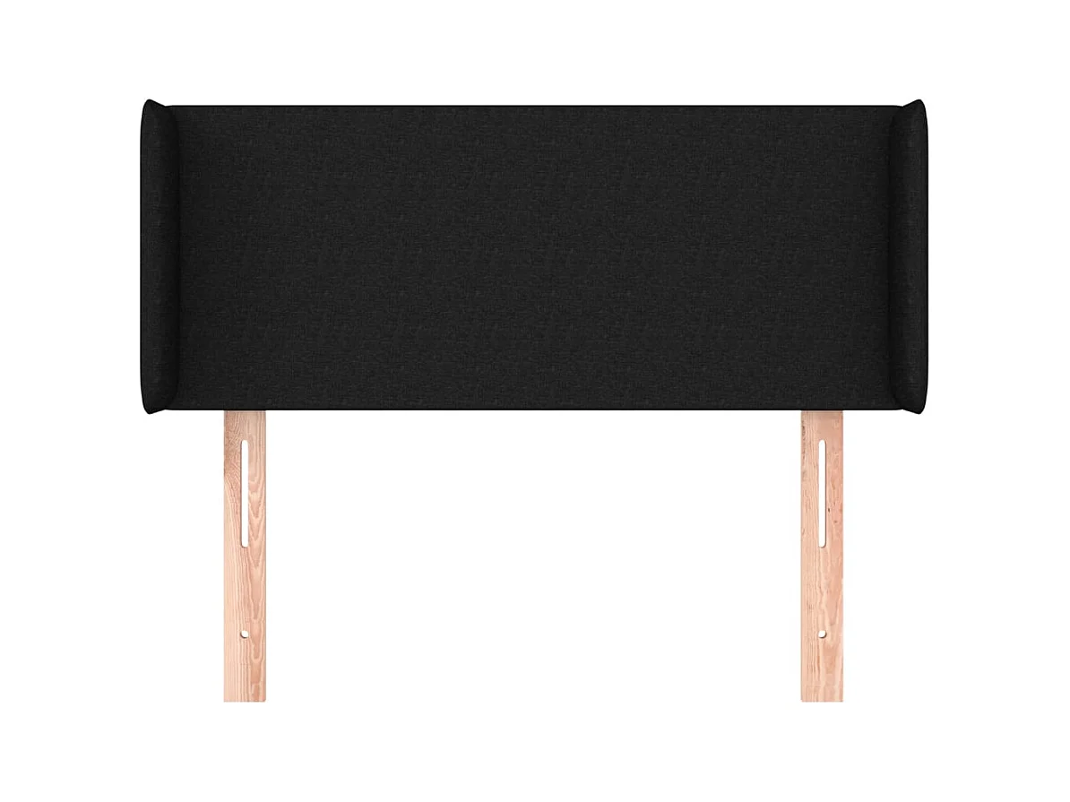 Kopfteil für Bett | Bett-Kopfteil mit Ohren Schwarz 93x16x78/88 cm Stoff -MN436530