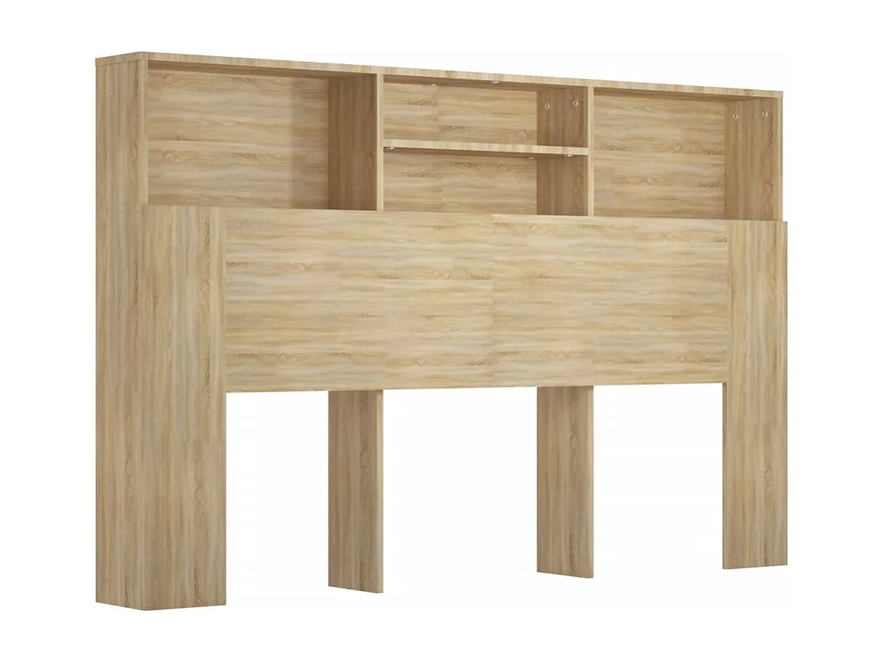 Kopfteil für Bett - Bett-Kopfteil mit Ablagen Sonoma-Eiche 160x19x103,5 cm -MN342646